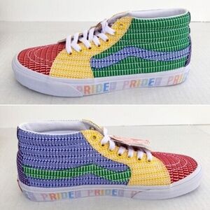 NEW Vans SK8-Mid Pride Sneaker Skateboarding Shoes LGBTQ+ Men's 9 / Women's 10.5